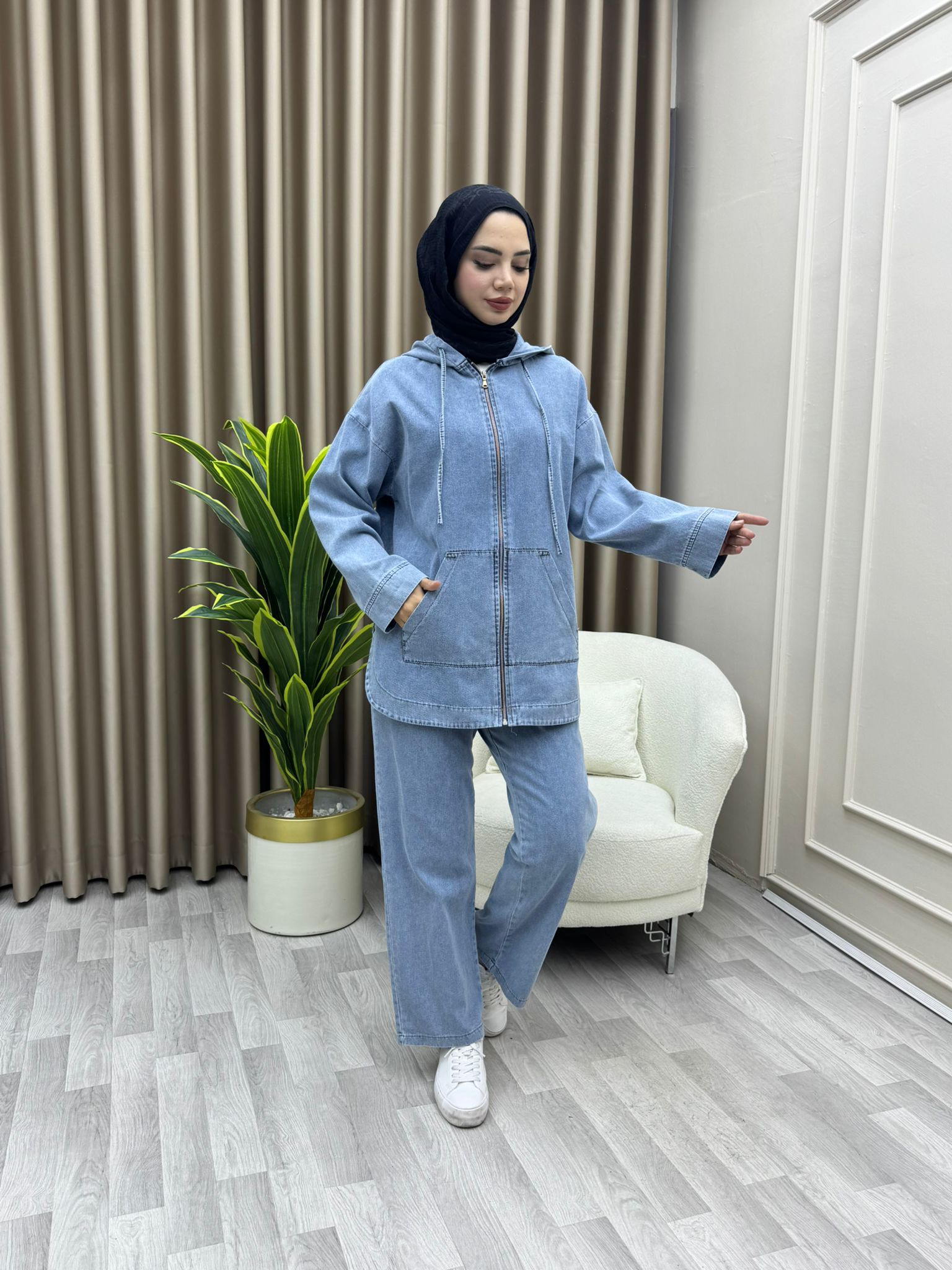 Nazra Kot Takım Açık Mavi